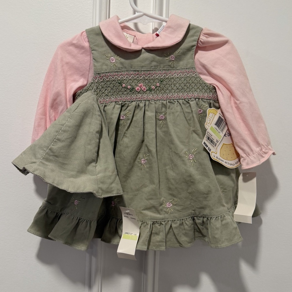 Little Bitty Baby Girls 3-Piece Outfit Set‎ Size 3-6 Months NWT